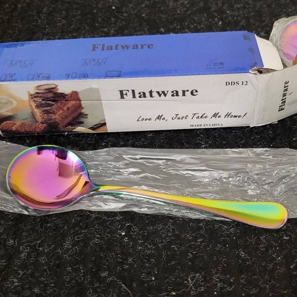 Round Rainbow Spoon - Berglander Set of 12 - Picture 3 of 3